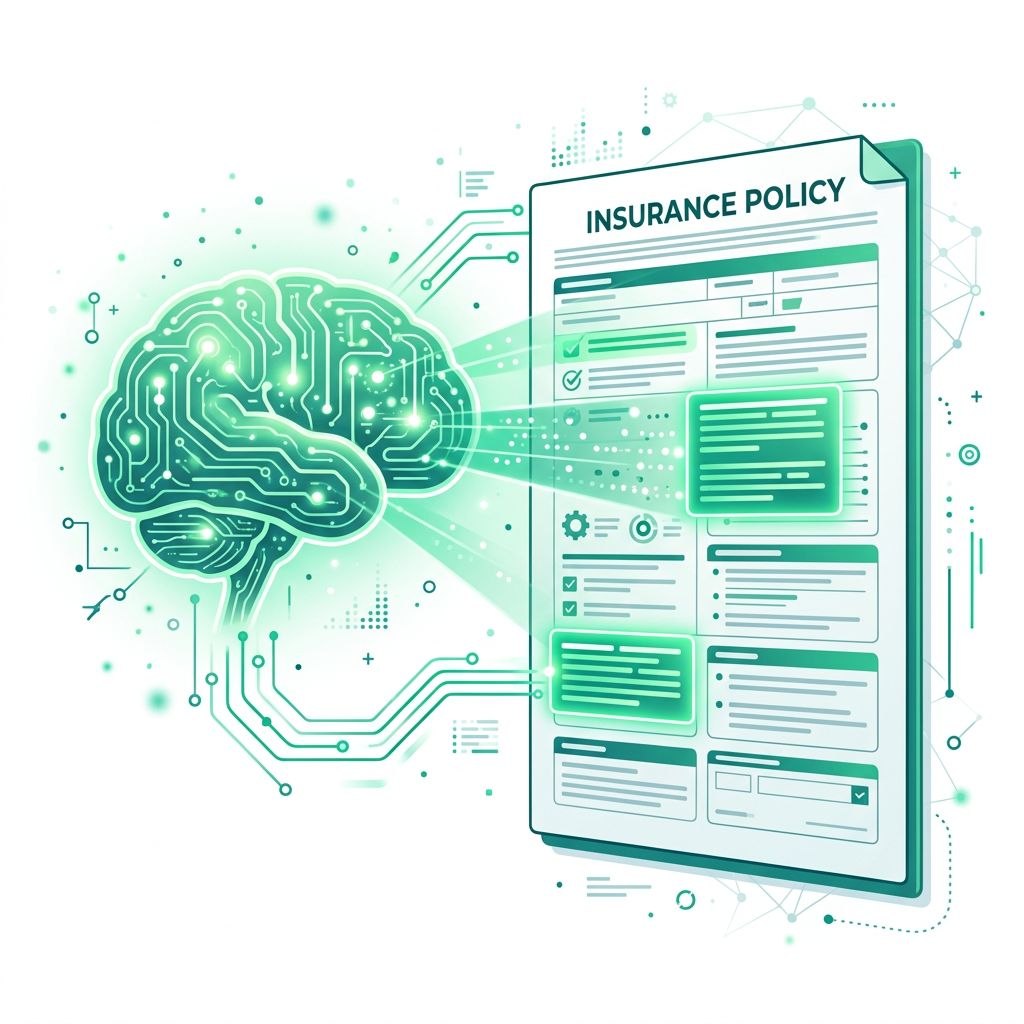 AI analyzing insurance policy